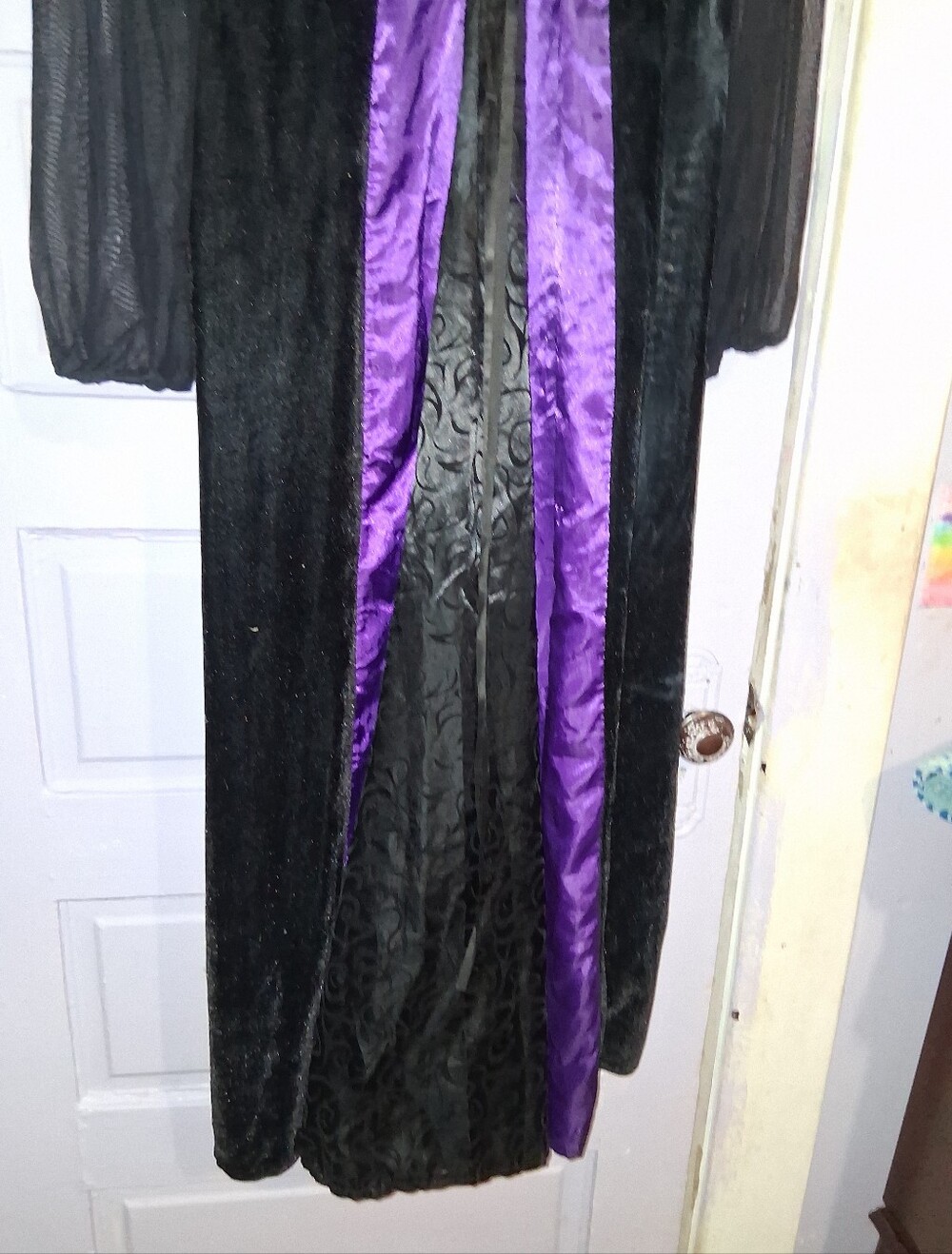 Purple And Black Long Dress For Costume - Picture 2 of 9
